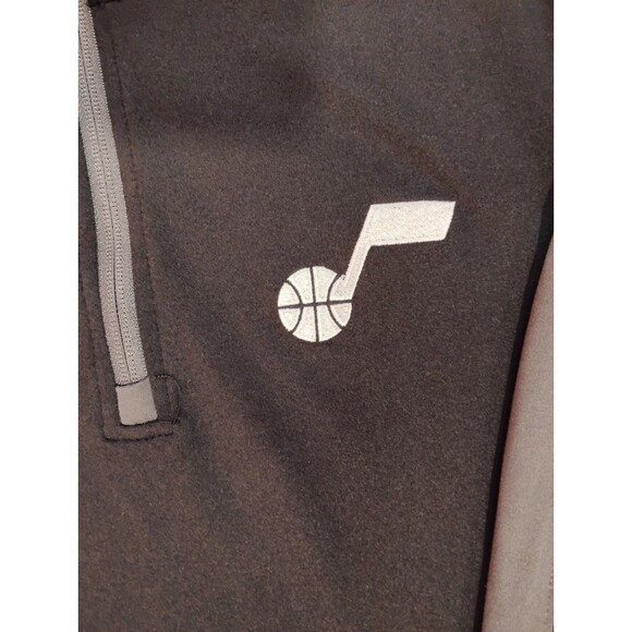 Men's Antigua Utah Jazz Quarter Zip Sweater Black Gray Medium - Picture 4 of 6